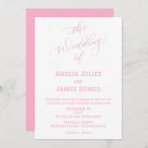 Lait de fraise moderne et blanc Mariage simple