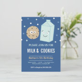 Invitation Lait et biscuits anniversaire dessert fête invitat (Debout devant)