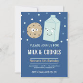 Invitation Lait et biscuits anniversaire dessert fête invitat (Dos)