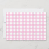 Invitation Lait et biscuits Anniversaire Rose Plaid Girl Anni (Dos)