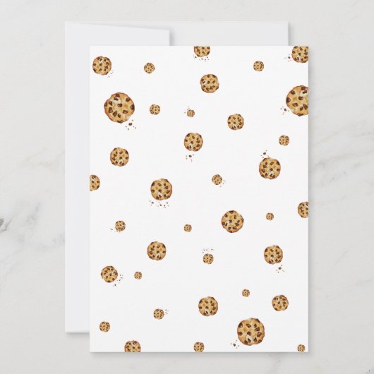 Invitation Lait et biscuits crumb rose fête d'anniversaire (Dos)