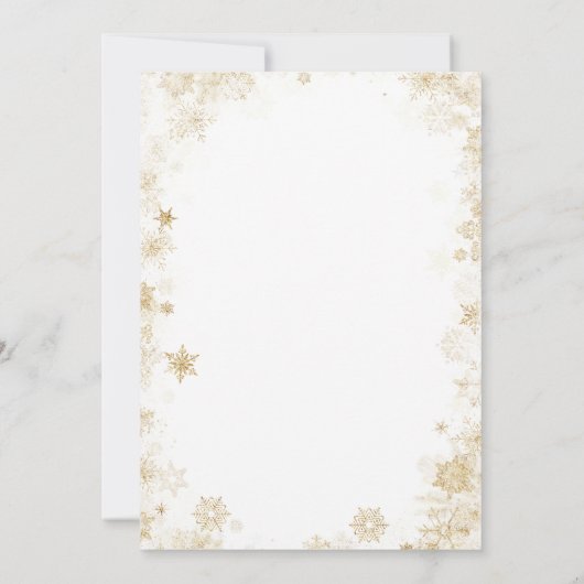 Invitation Lait et biscuits Gold Snowflake Premier anniversai (Dos)