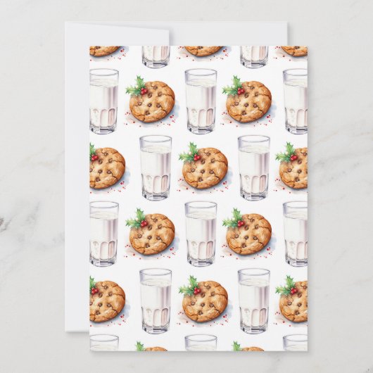 Invitation Lait et biscuits Noël Premier anniversaire (Dos)