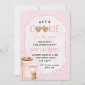 Invitation Lait et biscuits Pink Baby Girl Shower Party (Devant)