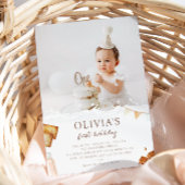 Invitation Lait et biscuits Première fête d'anniversaire Phot