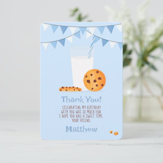 Invitation Lait et cookies (Debout devant)