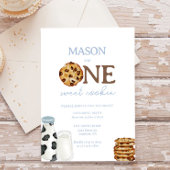 Invitation Lait et cookies Première fête d'anniversaire Invit