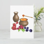 Invitation Lait et Miel avec Baies Nourriture Rustique (Debout devant)