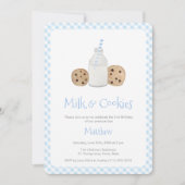 Invitation Lait peint à la main et biscuits Fête d'anniversai (Devant)