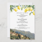 Invitation Lake Como Lemons Italian All In One Wedding (Dos)