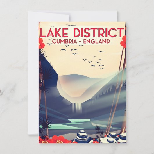 Invitation Lake District Cumbria Affiche de vacances (Dos)