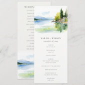 Invitation Lake Geneva Switzerland Landscape Wedding Program (Devant / Derrière)