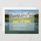 Invitation Lake House avec quai Enregistrer la date Annonce (Devant / Derrière)