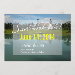 Invitation Lake House avec quai Enregistrer la date Annonce