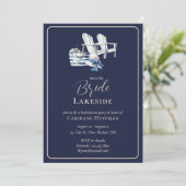 Invitation Lake House Nautical Navy Bachelorette Party (Debout devant)