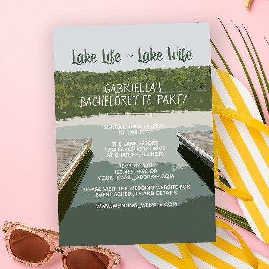 Invitation Lake Life - Lake Life Bateau Dock Bachelorette Par
