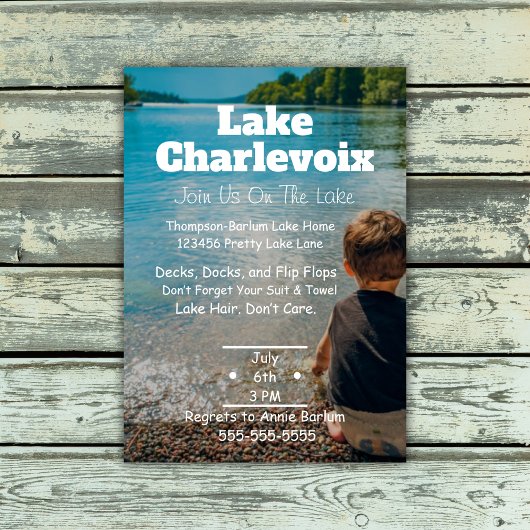Invitation Lake Party