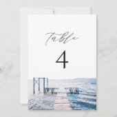 Invitation Lake Pier Ocean Destination Table Number (Devant)