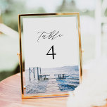 Invitation Lake Pier Ocean Destination Table Number<br><div class="desc">This wedding table number features a watercolor painting of a peaceful lake pier. This table number makes the perfect addition to your lake themed wedding or any other special event.</div>