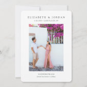 Invitation Lake Placid New York Enregistrer la date Mariage (Dos)