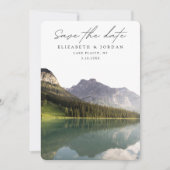 Invitation Lake Placid New York Enregistrer la date Mariage (Devant)