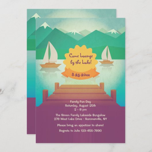 Invitation Lake View (Devant / Derrière)