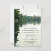 Invitation Lakeside Famille Réunion Camping Potluck Barbecue (Devant)