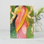 Invitation Lakshmi Hindu Goddess (Debout devant)