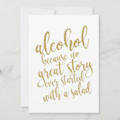 Invitation L'alcool parce qu'aucune grande histoire Signal ab (Devant)