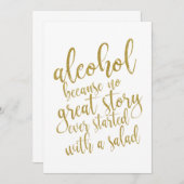 Invitation L'alcool parce qu'aucune grande histoire Signal ab (Devant / Derrière)