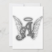 Invitation L'alphabet d'ange ce dernier initial s'envole le (Dos)