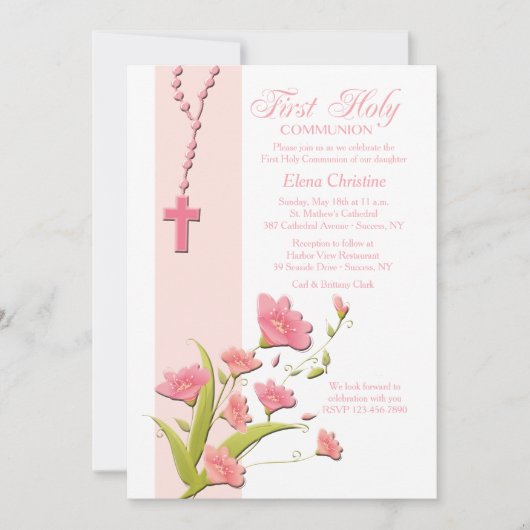 Invitation L'Alstroemeria fleurit l'invitation (Devant)