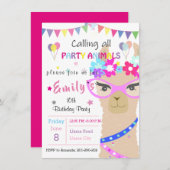 Invitation Lama de drame de mode (Devant / Derrière)