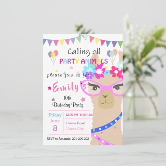 Invitation Lama de drame de mode (Debout devant)