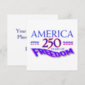 Invitation L'Amérique 250 Ans de Liberté (Devant / Derrière)
