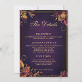 Invitation L'Améthyste en fleurs : l'Union Éternelle (Dos)