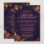 Invitation L'Améthyste en fleurs : l'Union Éternelle (Devant / Derrière)