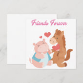 Invitation l'ami pour toujours les jours de valentine (Devant / Derrière)