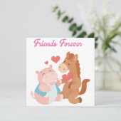 Invitation l'ami pour toujours les jours de valentine (Debout devant)