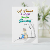 Invitation L'amitié est un cadeau que vous vous faites Chiens (Debout devant)