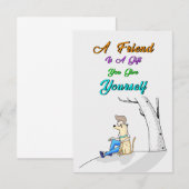 Invitation L'amitié est un cadeau que vous vous faites Chiens (Devant / Derrière)