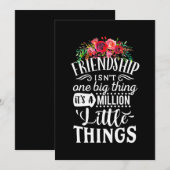 Invitation L'amitié est une chose de million de petites chose (Devant / Derrière)