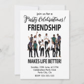 Invitation L'amitié rend la vie meilleure Fête de l'amitié (Devant)