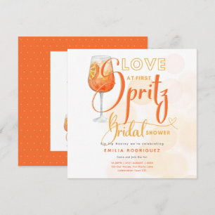 Invitation L'amour à la première Fête des mariées orange mode