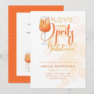 Invitation L'amour à la première Fête des mariées orange mode