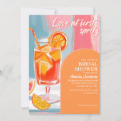 Invitation L'amour au premier spritz agrus tropicale nuptiale (Devant)