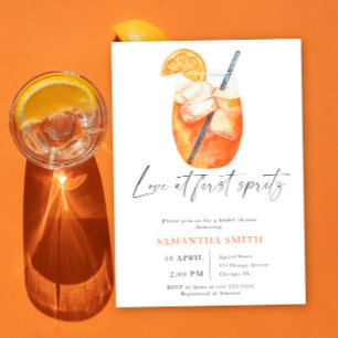 Invitation L'amour au premier spritz Enterrement de vie de je