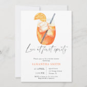 Invitation L'amour au premier spritz Enterrement de vie de je (Devant)
