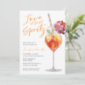 Invitation L'amour au premier Spritz | Fête des mariées aquar (Debout devant)