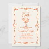 Invitation L'amour au premier Spritz Fête des mariées tirée m (Devant)